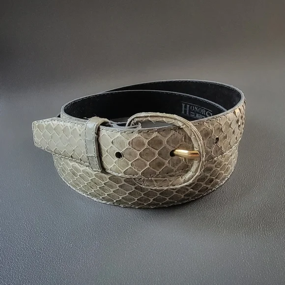 Honors | Accessories | Genuine Snake Skin Gray Leather Belt  display picture 2